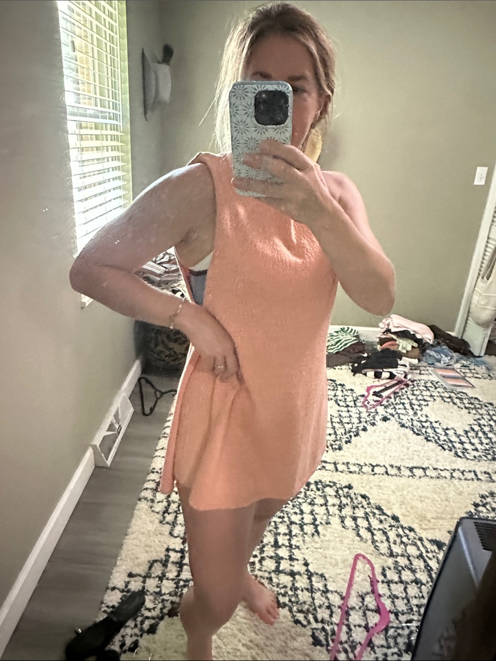 Sleeveless Peach Mini Dress - FP beach